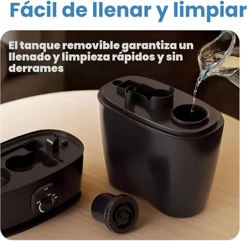 Miniatura 3 de Everlasting Comfort Humidificadores de 6 L para dormitorio, silencioso, tiempo de funcionamiento de 50 horas, sin filtro, humidificador de niebla