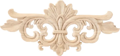 Miniatura 25 de Apliques de madera - Onlays tallados a mano (sin pintar) para puerta, pared, gabinete, chimenea y armario