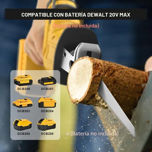 Miniatura 2 de Sierra recíproca inalámbrica para batería Dewalt de 20V, sierras recíprocas con motor de escobillas de 150W, velocidad variable de 0-3500 SPM, kit