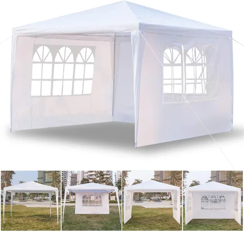 Tienda de campaña resistente con paredes laterales y ventanas extraíbles, 10 x 10 pulgadas, 10 x 20 pulgadas, 10 x 30 pulgadas, para fiestas