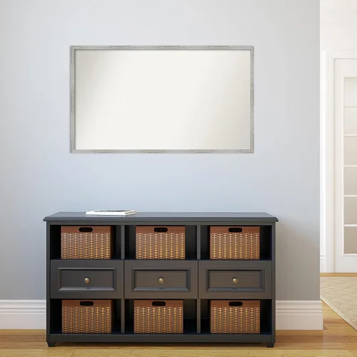 Miniatura 616 de Amanti Art Espejo de baño blanco para sobre el fregadero, 32 x 45 pulgadas, espejo de tocador rectangular blanco esbelto, marco de madera moderno