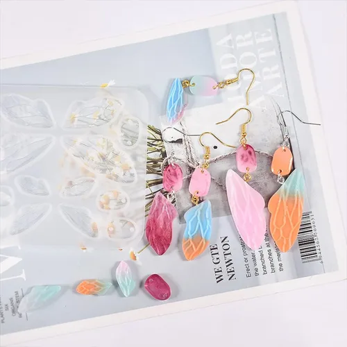 Miniatura 2 de 2 moldes de resina, alas de hada, moldes de silicona, alas de mariposas, joyería de silicona para fundición de resina epoxi para aretes
