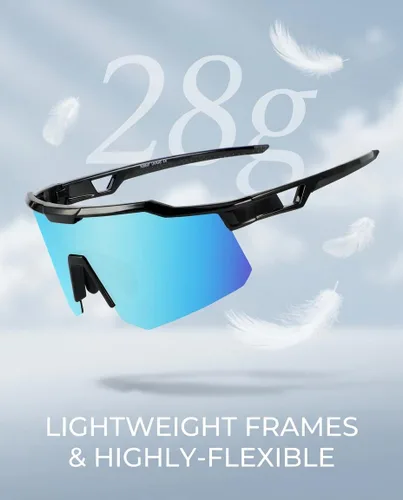Miniatura 3 de OULAIQI Gafas de sol de ciclismo para hombres y mujeres, lentes de sol de béisbol juveniles, diseño ligero, protección UV400, gafas deportivas