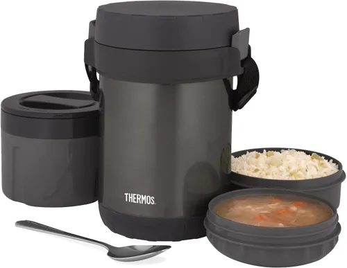 Miniatura 2 de THERMOS Todo-En-Uno Transportador de comida sellado al vacío con una cuchara, acero inoxidable, Humo.
