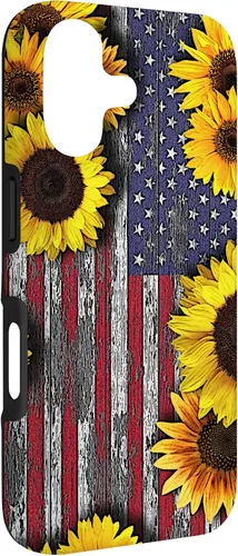 Miniatura 3 de American Flag with Sunflowers Case for iPhone 17