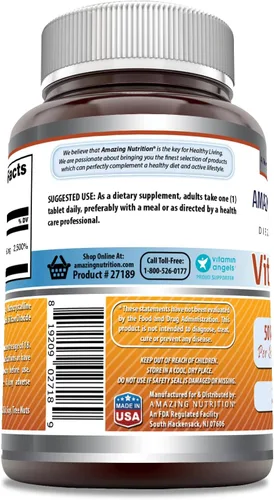 Miniatura 2 de Amazing Formulas Vitamina B6 Piridoxina 50mg 250 tabletas Suplemento Sin OMG Sin gluten Fabricado en Estados Unidos