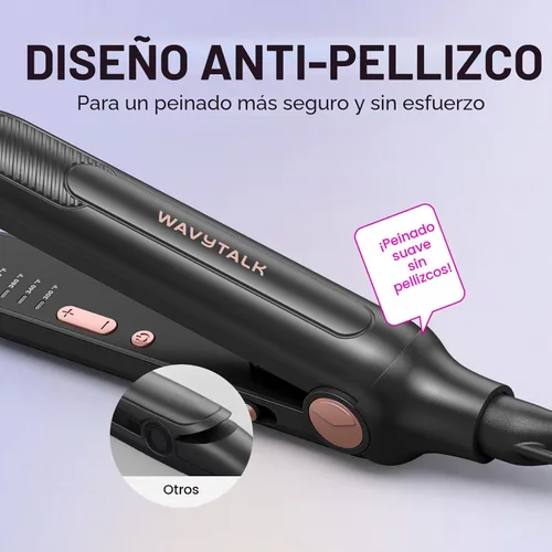 Miniatura 5 de Wavytalk Plancha plana pequeña de 3/10", Plancha plana de lápiz para cabello corto, corte de duendecillo y flequillo, rizador de pelo para cabello