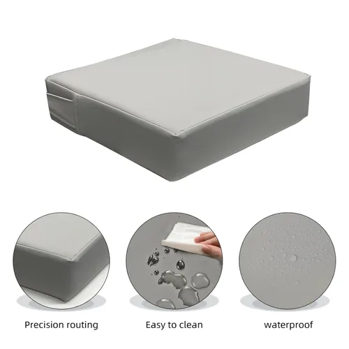 Miniatura 3 de Eiury Asiento elevador para mesa de comedor, PU antiarañazos fácil limpieza niños asiento elevador para mesa, cojín de aumento de viaje portátil