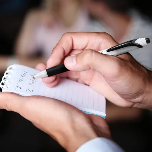 Miniatura 7 de Pentel GlideWrite - Bolígrafo con tinta TechniFlo (³/₆₄ pulgadas), trazo medio, tinta azul, paquete de 6 (BX910BP6C)