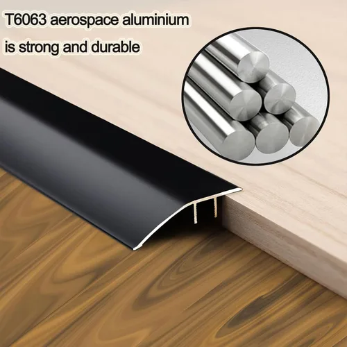 Miniatura 4 de HJXGQJM Tiras de transición de piso de metal, tira de umbral de transición de piso de aluminio, tira de ajuste de alfombra de 35.4 pulgadas, tira