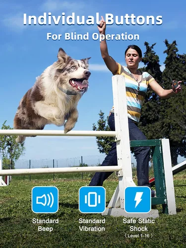 Miniatura 3 de Collar de Entrenamiento para Perros Bousnic con Control Remoto - Collares de Descarga para Perros Impermeables de 4000ft para 2 Perros, para Perros