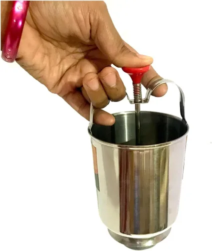 Miniatura 8 de DBY Medu Vada Maker - Dispensador de acero inoxidable - Plateado - Estilo moderno - Perfectamente formado y crujiente Medu Vada
