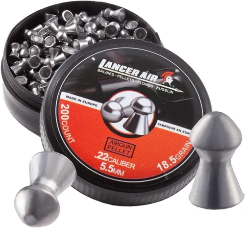 Lancer Tactical Pellets de caza de calibre 0,22 de los gránulos del metal de la pistola de aire 18.0 ft m