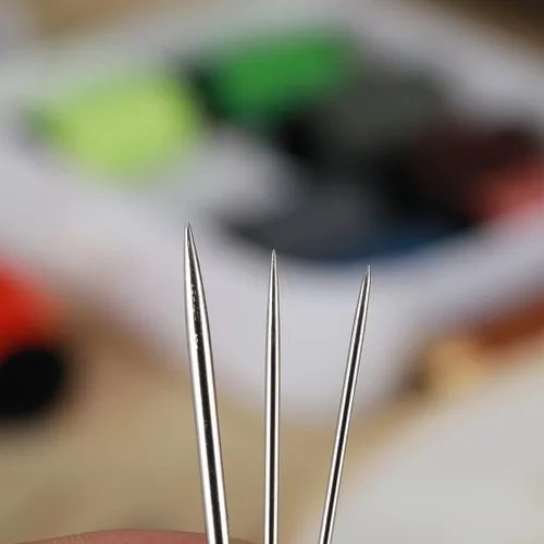 Miniatura 6 de Yklbpd 18 agujas de coser grandes para ojos, hilo hecho a mano, aguja de hilo de bordar de acero inoxidable afilada para cuero y tapiz