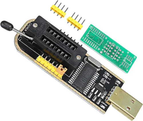 Miniatura 3 de AiTrip Programador USB EEPROM BIOS CH341A + Pinza SOIC8 + Adaptador 1.8V + Adaptador SOIC8 para Flash Serie 24 25