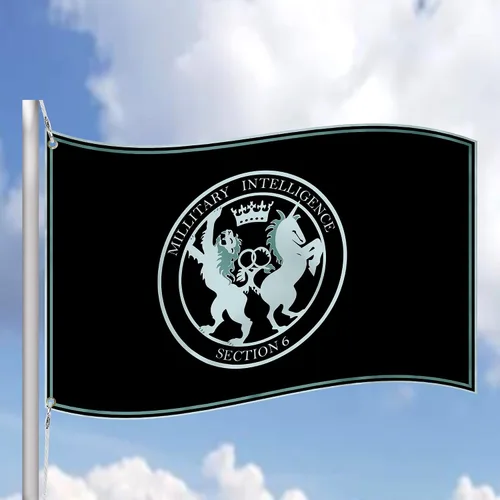 Miniatura 6 de Bandera del Servicio Secreto de Inteligencia (SIS) – Muestra tu apoyo, bandera MI6 de agencia de inteligencia de color vívido de doble costura