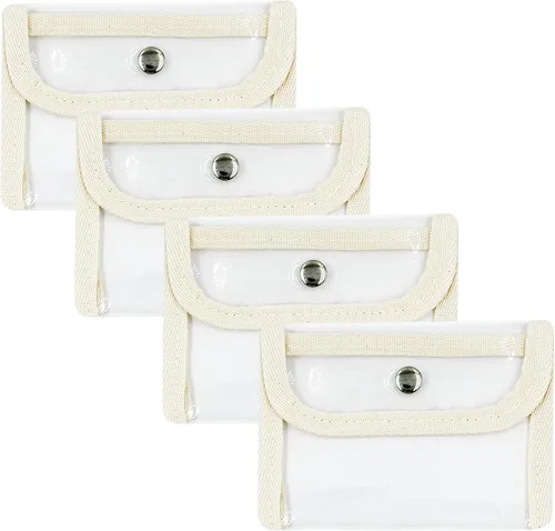 Miniatura 3 de AIBEARTY 4 portatarjetas transparente con purpurina impermeable, monedero, monedero, cartera, tarjetero para tarjetas de crédito, tarjetas