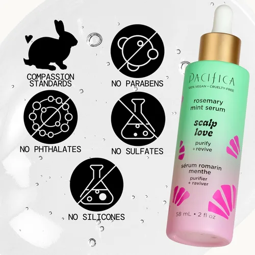 Miniatura 11 de Pacifica Scalp Love - Suero de menta y romero – Suero para el cuero cabelludo seco, escamoso y con picazón, tratamiento hidratante, hidratante