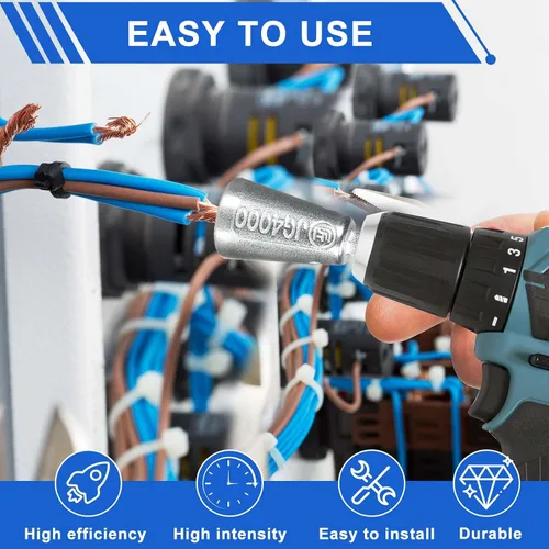 Miniatura 2 de Pelacables para AWG, herramienta mejorada para taladro, pelacables eléctrico universal 8 en 1, herramienta de extracción rápida de cable con 25