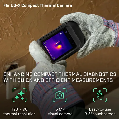 Miniatura 2 de FLIR C3-X Cámara de imágenes térmicas compacta con Wifi: Imágenes infrarrojas de alta resolución para inspección, aplicaciones eléctricas/mecánicas