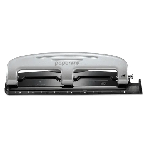 Miniatura 6 de Bostitch Oficina inPRESS 12 Perforadora de tres agujeros de esfuerzo reducido, plata/negro (2101)