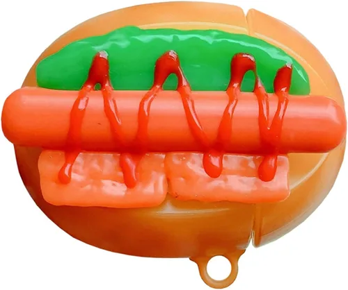 Miniatura 24 de Linda funda para Airpods, divertida y creativa 3D con forma de frutas y verduras con soporte de hebilla de anillo, funda de silicona suave a prueba