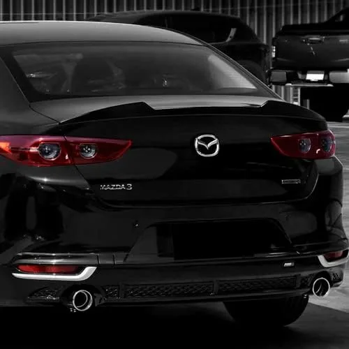 Miniatura 5 de W-Power - Alerón de tapa trasera de maletero de plástico ABS estilo V compatible con Mazda 3 Sedan 2019-2023, 2020 2021 2022 (negro perla)