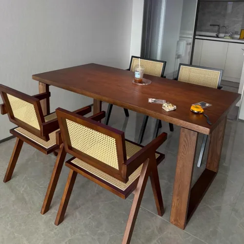Miniatura 8 de YVYKFZD Juego de sillas de comedor de madera, sillas de comedor de ratán, silla de cocina con respaldo, sillón de salón, silla auxiliar cómoda