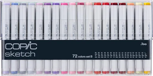 Miniatura 2 de Copic Sketch, marcadores de alcohol ultra mezclables, juego B de 72 piezas
