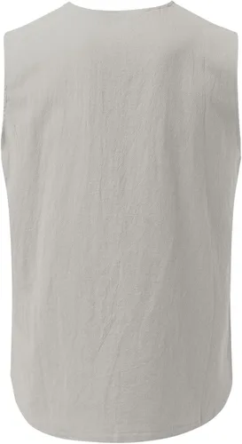 Miniatura 3 de EELHOE Mens Tank Tops Lightweight Fashionable Relaxed Fit Leisure Soft Lace Up Sleeveless Shirt Stylish Summer Vest
