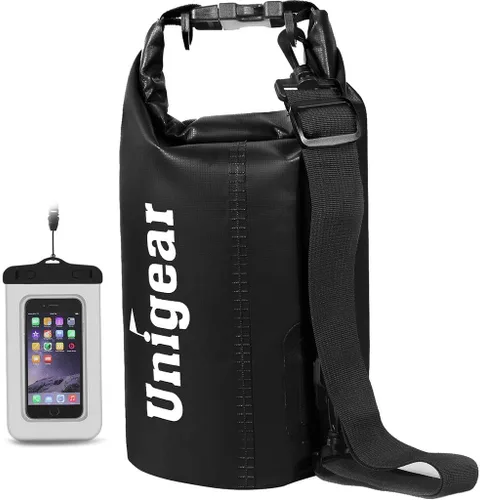 Miniatura 31 de Bolsa seca Unigear impermeable, 2L/5L/10L/20L/30L/40L, Bolsas flotantes y ligeras para kayak, navegación, pesca, natación y camping con funda 3-Gris