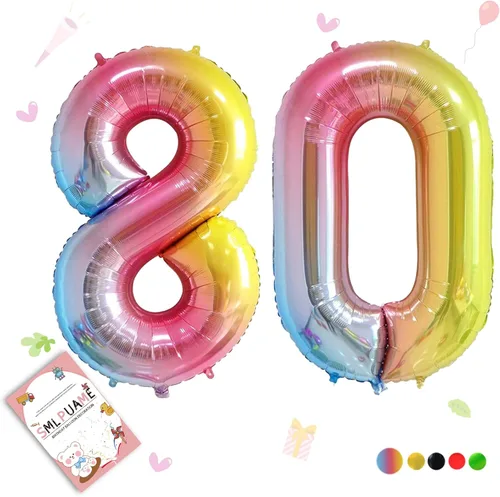 Miniatura 85 de Globos de números de 40 pulgadas del 0 al 9 dorados grandes del número 0, globos digitales para suministros de decoración de celebración de fiesta