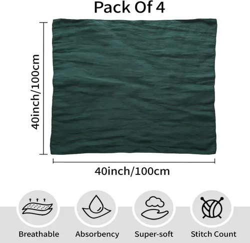 Miniatura 2 de CottCare Mantas envolventes de muselina para bebés para niños y niñas, paquete de 4 unidades, transpirables y agradables al tacto, mantas Verde