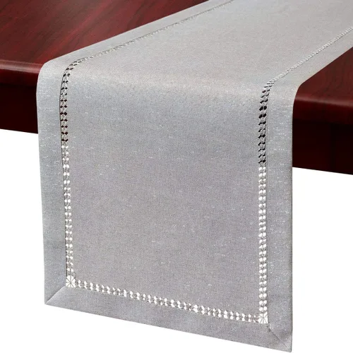 Miniatura 6 de Grelucgo Servilletas de mesa de comedor con dobladillo a mano para Halloween, hilo plateado entrelazado (negro, 4 servilletas de 18 x 18 pulgadas)
