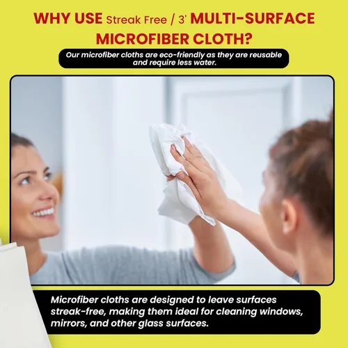 Miniatura 4 de Paquete de 6 paños de limpieza de microfibra "As Seen On TV" – Paños de 16 x 16 pulgadas sin pelusa para vidrio, ventanas y automóviles – Toallas