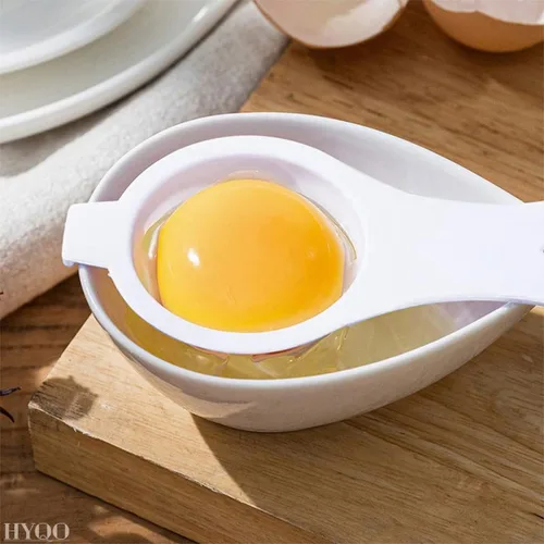 Miniatura 8 de Separador de huevos para huevos crudos, herramienta separadora de yema de huevo con diseño de cuenco colgante para menos desorden, cuenco