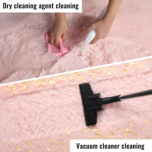 Miniatura 5 de PAGISOFE Alfombras redondas rosas de 5 pies, alfombras circulares para dormitorio de niñas, alfombras esponjosas para habitación de niñas, alfombra