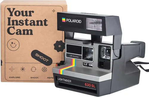 Miniatura 2 de Polaroid 630 SL Lightmixer Plata con Rayas Arco Iris
