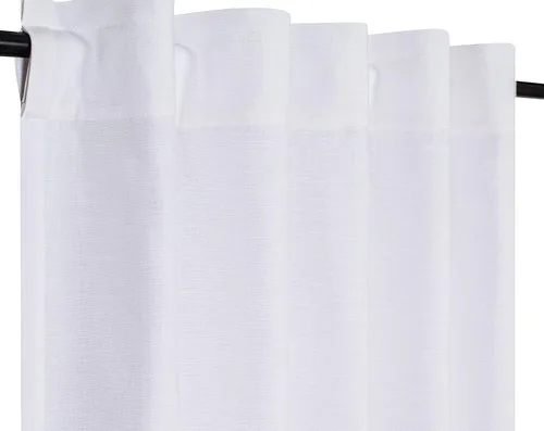 Miniatura 5 de Cortinas de lino natural – Juego de 2 paneles con pestaña trasera, 50 x 63 pulgadas cada uno, cortinas texturizadas con aspecto de lino para sala