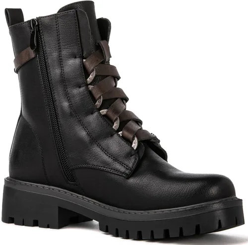 Miniatura 3 de GLOBALWIN Women's Combat Boots Lace Up Boots For Women Ankle Booties For Women Low Heel