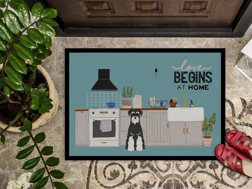 Miniatura 3 de Caroline's Treasures CK7737MAT - Felpudo estándar Schnauzer para puerta delantera, 18 x 27 pulgadas, para interiores y exteriores, para entrada