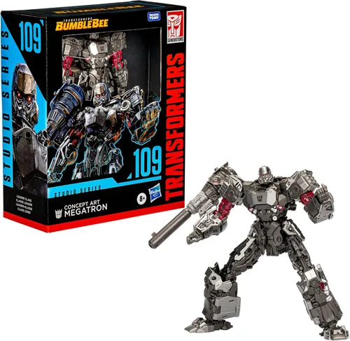 Miniatura 3 de Transformers Toys Studio Series Leader Bumblebee 109 Concept Art Megatron, figura de acción de conversión de 8.5 pulgadas, 8+