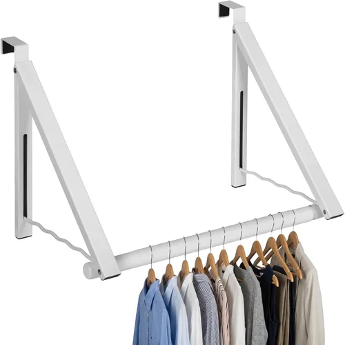HOLDN' STORAGE Colgador Plegable Sobre la Puerta - Estante Sobre la Puerta para Colgar Toallas, Abrigos y Ropa - Ganchos Colgadores Sobre la Puerta