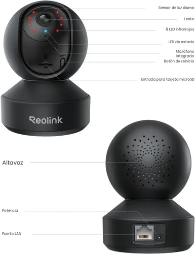 Miniatura 9 de REOLINK E1 Pro (negro) cámara PT de 3K Wi-Fi para interiores para monitoreo de bebés y mascotas, seguimiento automático, visión nocturna de 5MP