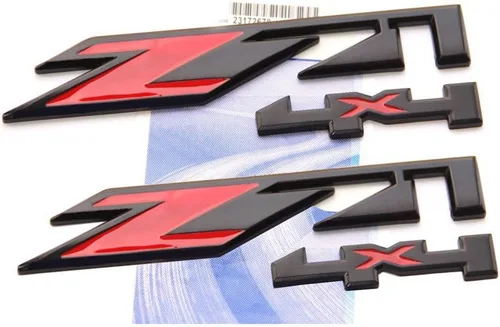 Yoaoo® 2 Insignias con emblema. Colores negro y rojo Z71 4x4. Para GMC Chevy Silverado Sierra Tahoe Suburban 1500 2500hd 3500hd. OEM