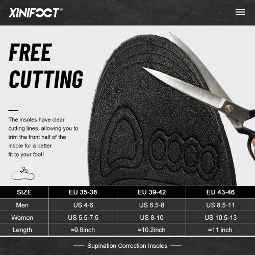 Miniatura 5 de XINIFOOT Plantillas ortopédicas que corrigen la postura, plantillas de zapatos de pierna tipo O/X, pronación de fascitis plantar, pies planos