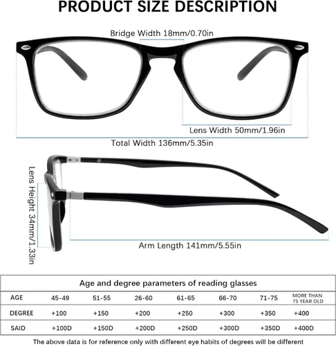 Miniatura 2 de Paquete de 3 lentes de lectura progresivos multienfoque para hombres y mujeres, bloqueo de luz azul, bisagras de resorte, lectores de computadora