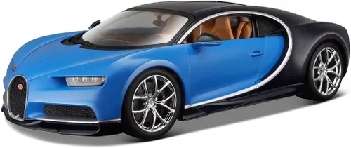 Miniatura 4 de 2016 Bugatti Chiron Blue 1/18 Modelo de coche fundido a troquel