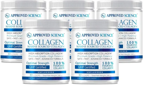 Miniatura 10 de Approved Science Colágeno en polvo – Péptidos de colágeno hidrolizados sin sabor para mujeres y hombres – de origen marino – cabello, piel, uñas