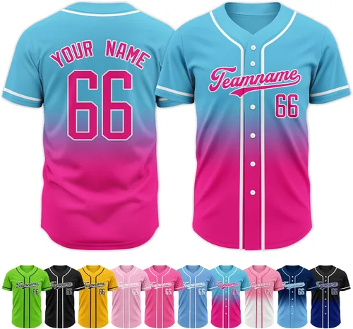 Miniatura 27 de Custom Baseball Jersey Stitched Personalized Name Number Baseball Shirts Sports Uniform for Men Women Boy